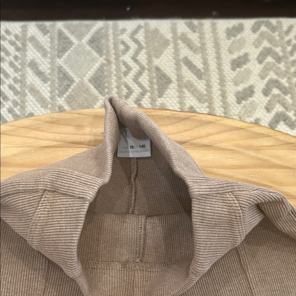 Zara Beige Ribbed Pants - Picture 4 of 5